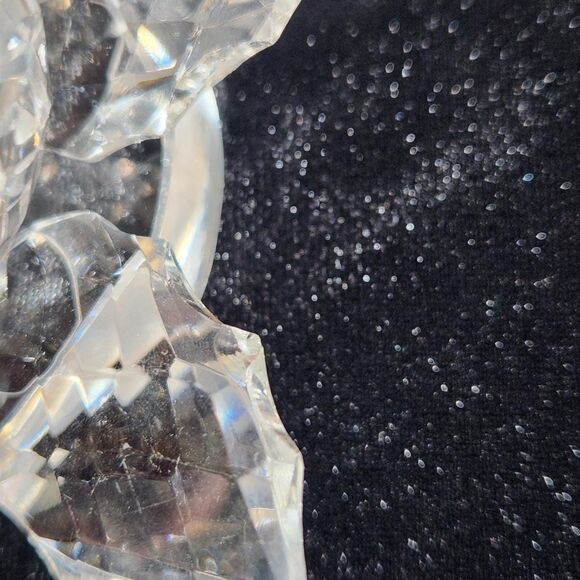 Crystal Lotus Flower Candle Holders w Candles Holly Shape Leaf Set 2 Shannon VTG - Picture 13 of 15